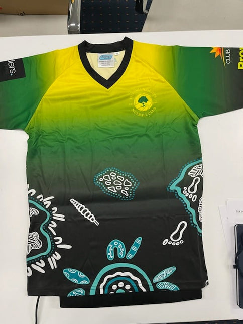 SHNC netball training shirt with logo