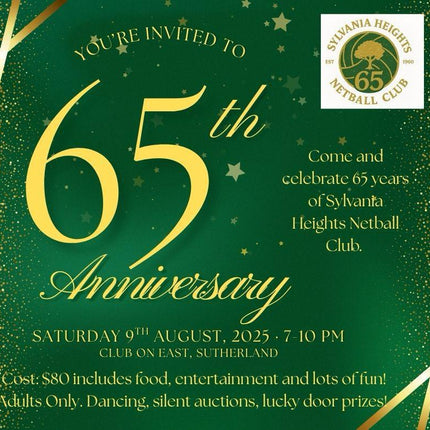 Sylvania Heights Netball Club – 65th Anniversary Celebration 🎉