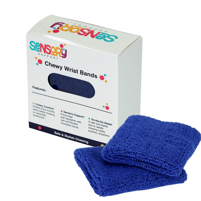 Sensory Support Sensory Bite Band Blue Chewy Wrist Bands