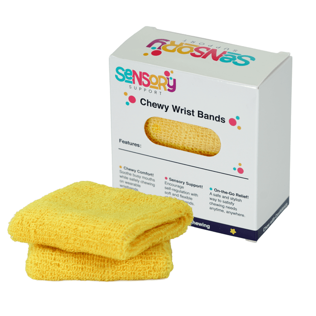Sensory Support Sensory Bite Band Yellow Chewy Wrist Bands
